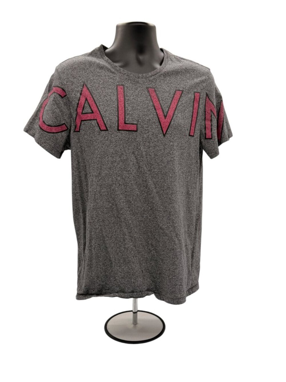 Men's L Calvin Klein Gray T-shirt w/Pink Letters